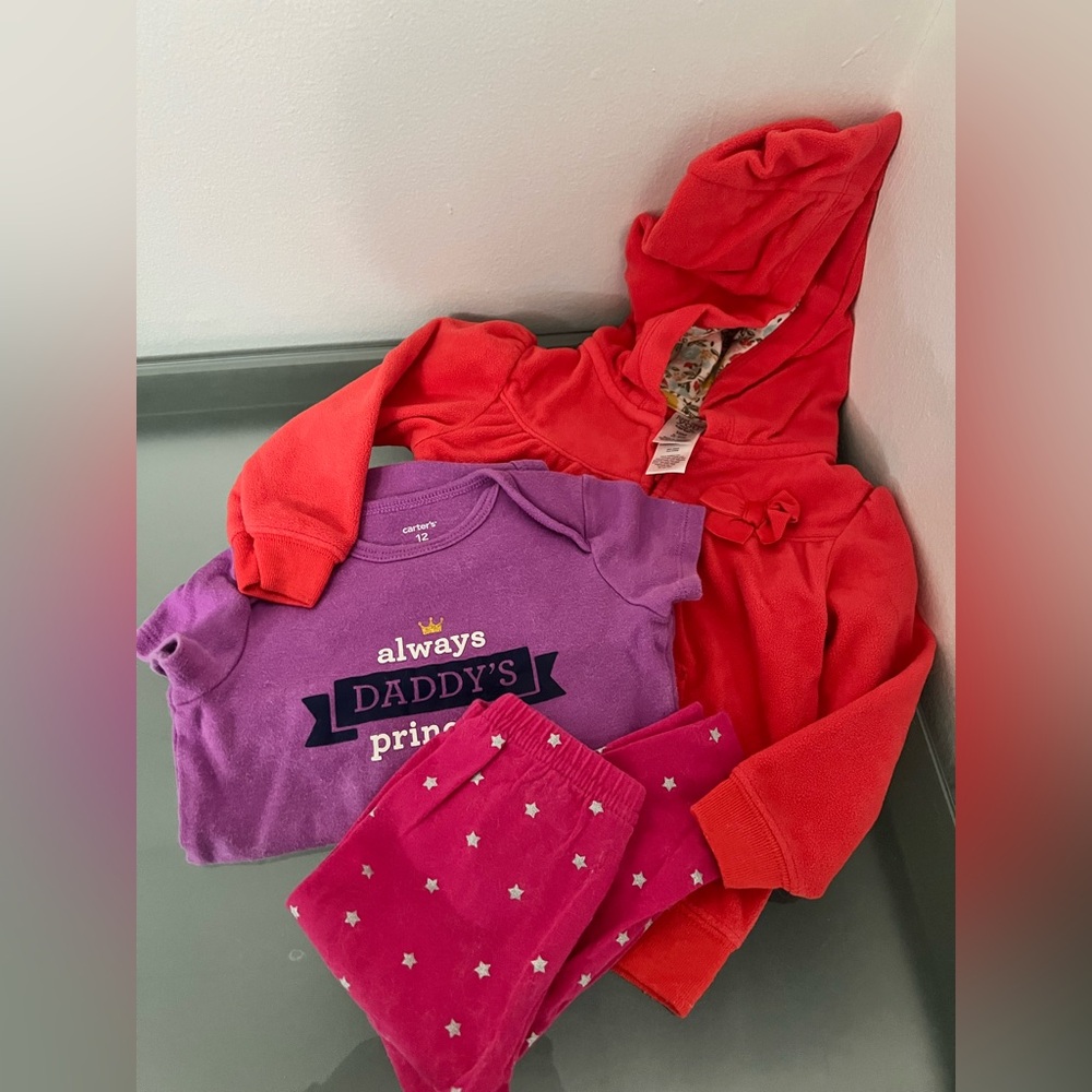 Carter's Red Baby Hoodie with Bow